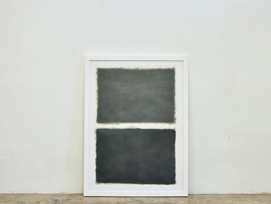 Large graphite abstract artwork exploring tonal depth by Daniel McMahon