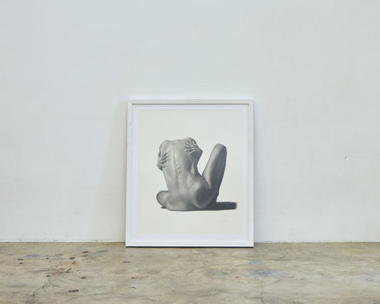 Graphite drawing artwork of a female figure by Daniel McMahon