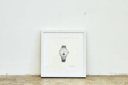 Graphite drawing artwork of luxury Rolex watches by Daniel McMahon