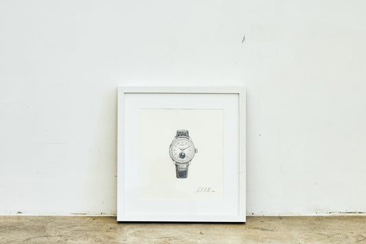 Graphite drawing artwork of luxury Rolex watches by Daniel McMahon