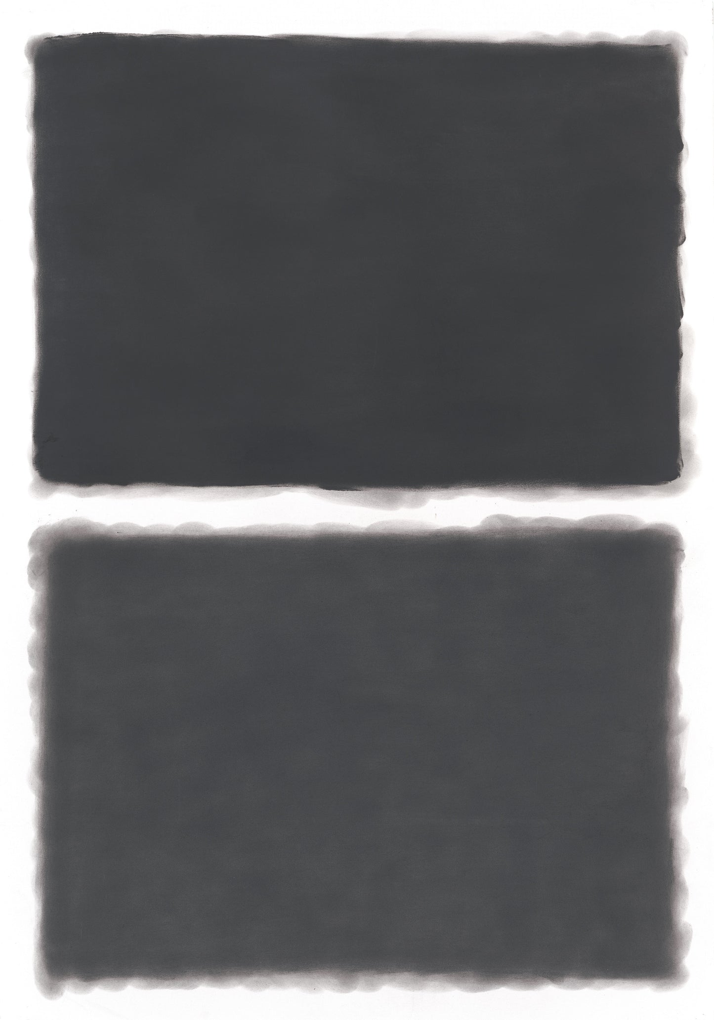 Large graphite abstract artwork exploring tonal depth by Daniel McMahon