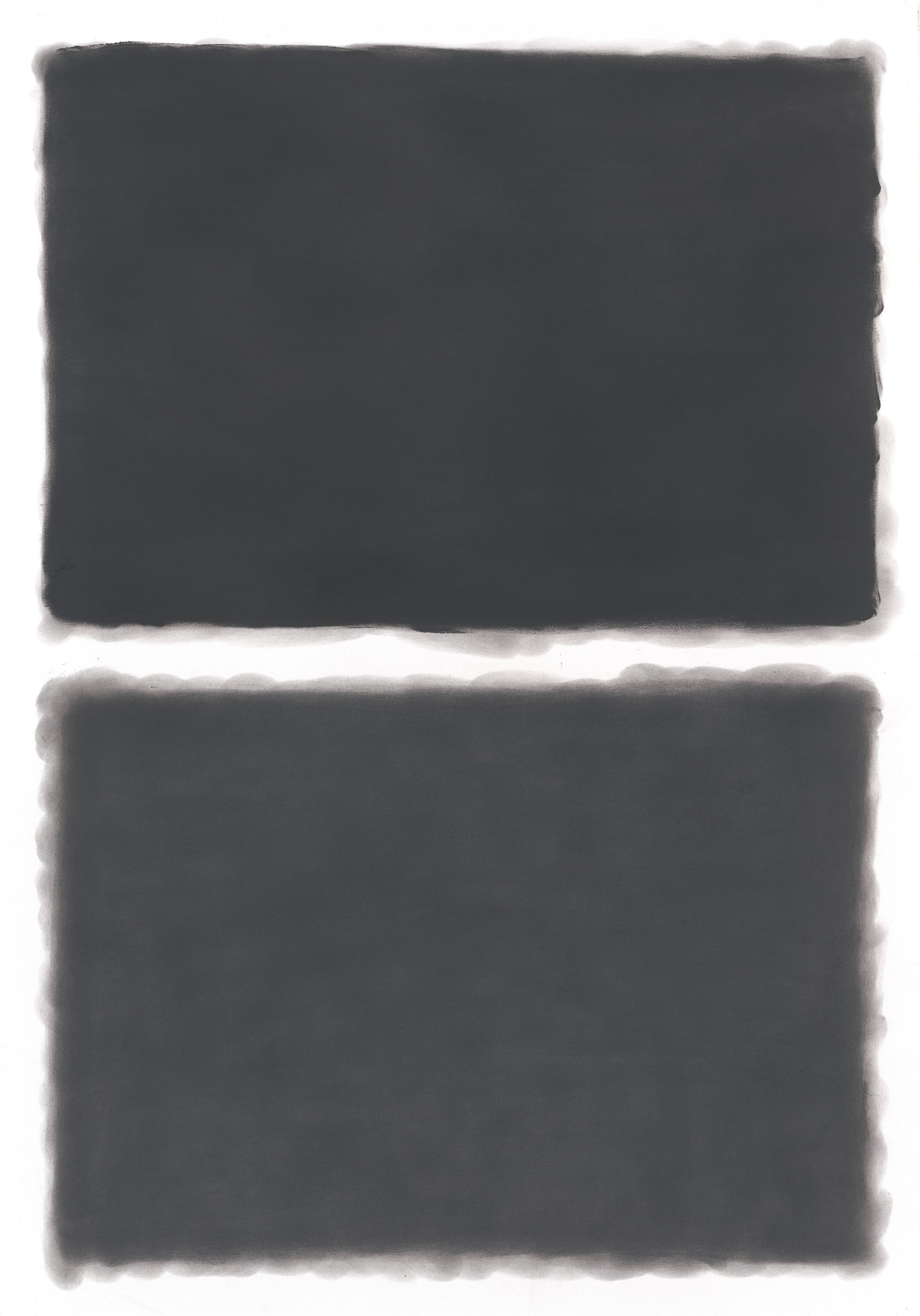 Large graphite abstract artwork exploring tonal depth by Daniel McMahon