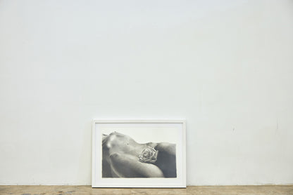 Graphite drawing artwork of a female figure by Daniel McMahon
