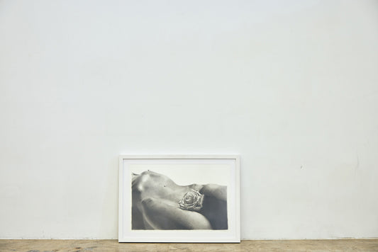 Graphite drawing artwork of a female figure by Daniel McMahon