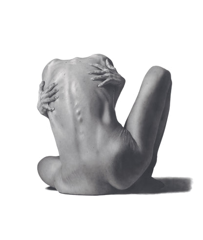 Graphite drawing artwork of a female figure by Daniel McMahon