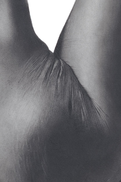 Graphite drawing artwork of a female figure by Daniel McMahon