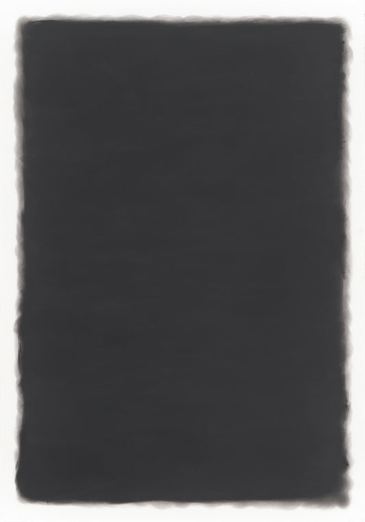 Large graphite abstract artwork exploring tonal depth by Daniel McMahon