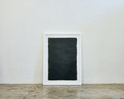 Large graphite abstract artwork exploring tonal depth by Daniel McMahon
