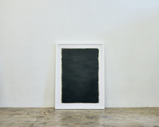 Large graphite abstract artwork exploring tonal depth by Daniel McMahon