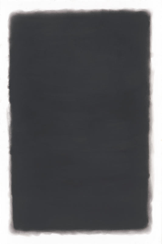 Large graphite abstract artwork exploring tonal depth by Daniel McMahon