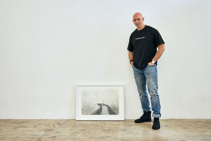 Graphite drawing artwork of New Zealand landscape by Daniel McMahon