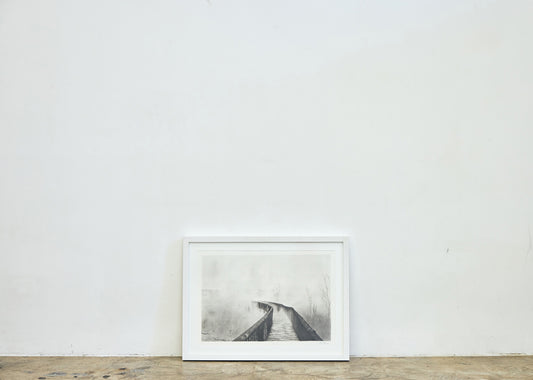 Graphite drawing artwork of New Zealand landscape by Daniel McMahon