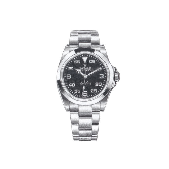 the graphiteline simple Rolex Air King