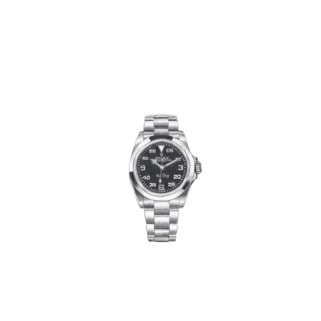 the graphiteline simple Rolex Air King