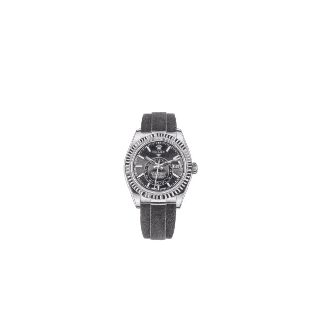 the graphiteline simple Rolex Skydweller